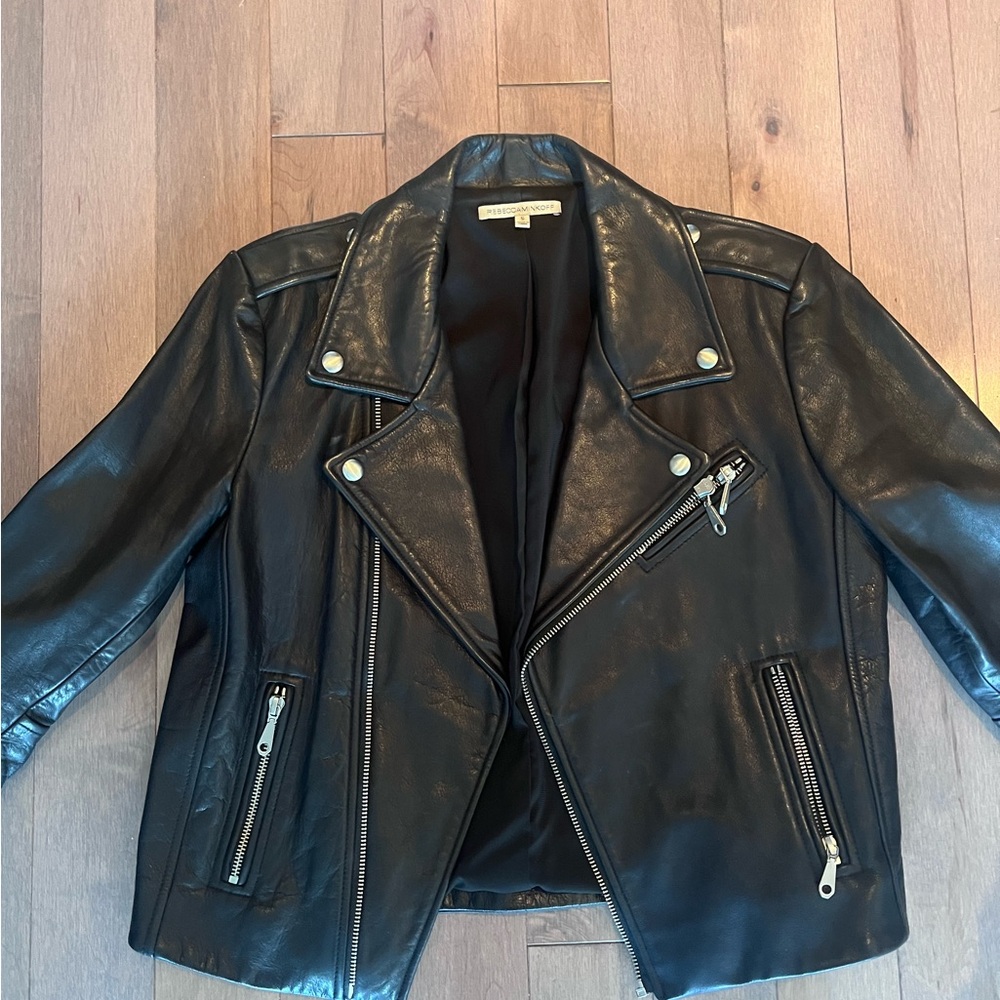 Rebecca Minkoff leather moto jacket // Size Small